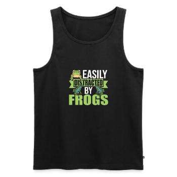 Amphibian Herpetologist Funny Easily Distracted By - Männer Premium Bio Tank Top - Schwarz - Vorne - Michal (187cm)