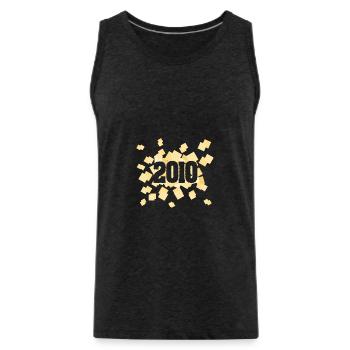 Vintage 2010 - Men's Premium Organic Tank Top - charcoal grey - Front - Alexander (188cm)