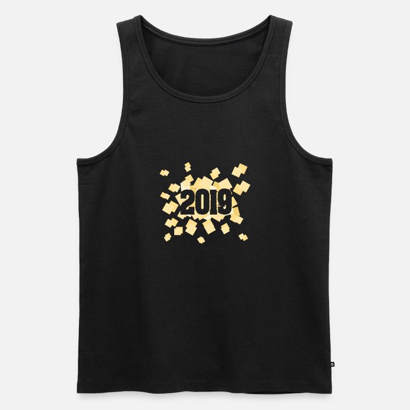 Jahr 2019 - Männer Premium Bio Tank Top - Schwarz