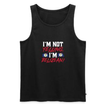 Belize Flagge Belizer - Männer Premium Bio Tank Top - Schwarz - Vorne - AI Model Male 178 light (178cm)