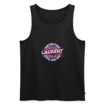 Laurent als Vatertag - Männer Premium Bio Tank Top - Schwarz - Vorne - AI Model Male 178 light (178cm)
