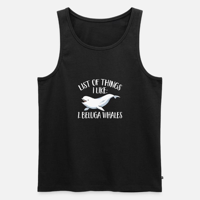 Weißwal Beluga Wal - Männer Premium Bio Tank Top - Schwarz
