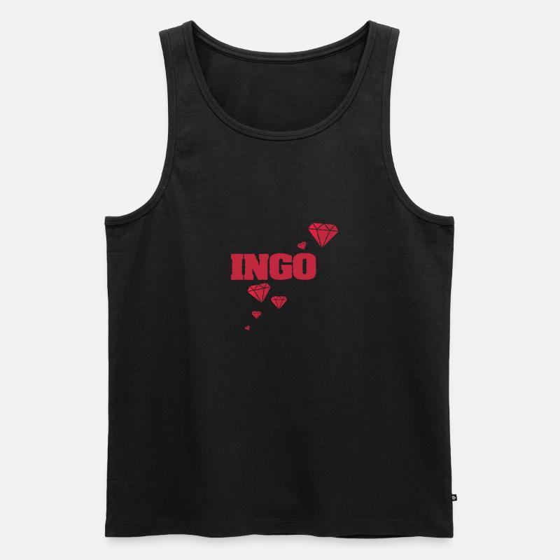 Name Ingo - Männer Premium Bio Tank Top - Schwarz
