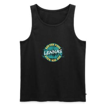 Lennas - Männer Premium Bio Tank Top - Schwarz - Vorne - Michal (187cm)
