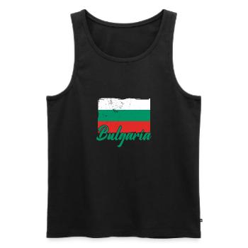 Bulgarie Drapeau bulgare Sofia Vacances Balkans - Débardeur bio Premium Homme - noir - Devant - Michal (187cm)