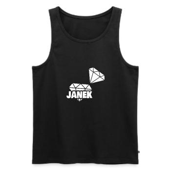 Janek als Kostbar - Männer Premium Bio Tank Top - Schwarz - Vorne - Michal (187cm)