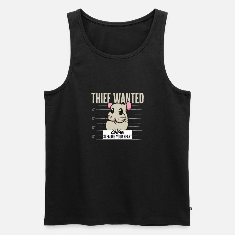 Chinchilla - Männer Premium Bio Tank Top - Schwarz