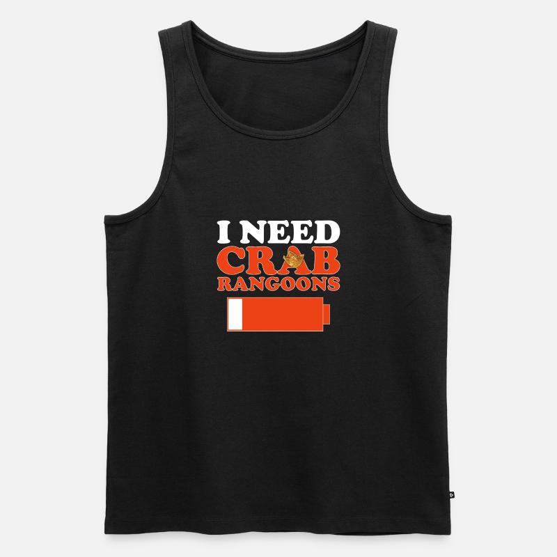 Krabben Rangoon Crab Rangoon - Männer Premium Bio Tank Top - Schwarz