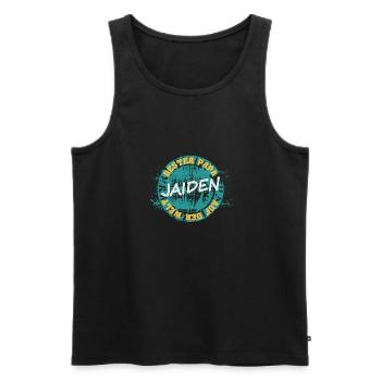 Gift for Jaids - Men's Premium Organic Tank Top - black - Front - Michal (187cm)
