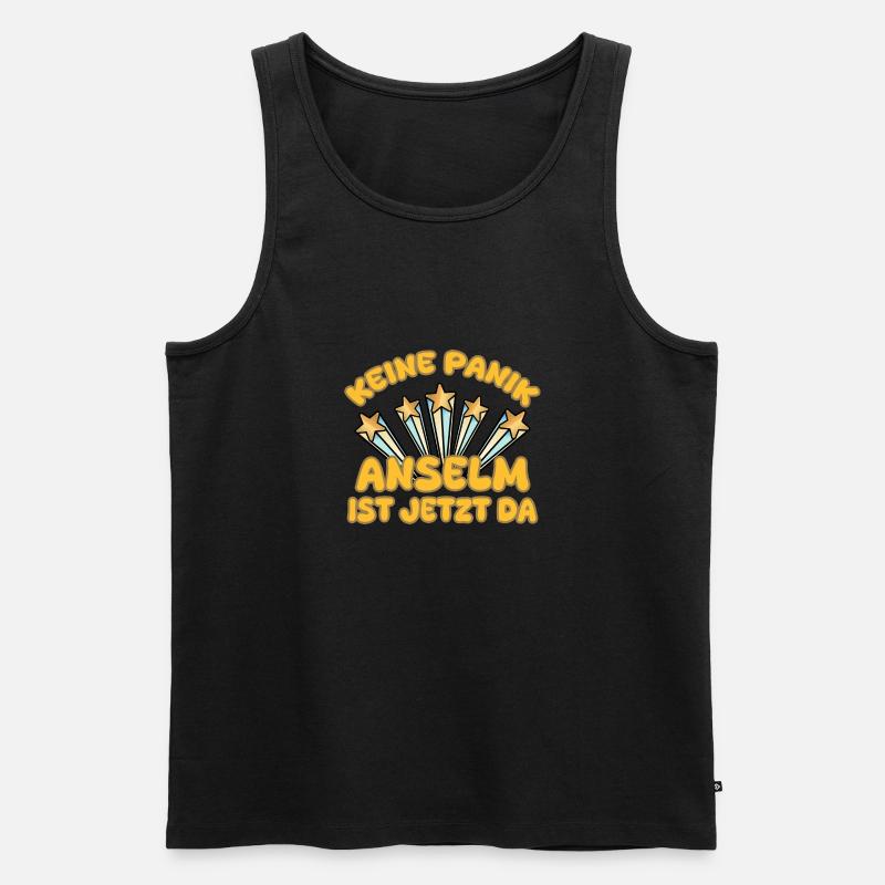 Anselm - Männer Premium Bio Tank Top - Schwarz