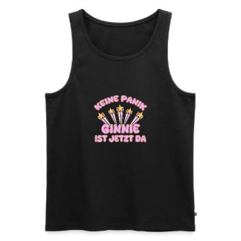 Woman's name Ginnie - Men's Premium Organic Tank Top - black - Front - AI Model Male 178 light (178cm)
