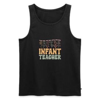 Enseignante de maternelle Éducatrice de centre de garde - Débardeur bio Premium Homme - noir - Devant - AI Model Male 178 light (178cm)