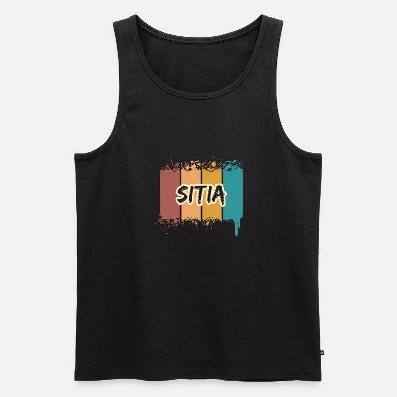 Sitia Sitia - Männer Premium Bio Tank Top - Schwarz