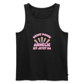 Frauenname Annelie - Männer Premium Bio Tank Top - Schwarz - Vorne - AI Model Male 178 light (178cm)