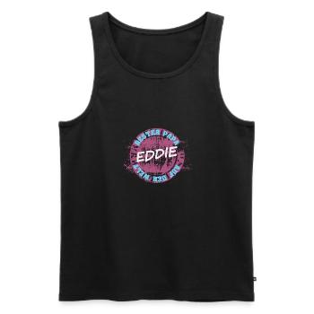 Vatertag Eddie - Männer Premium Bio Tank Top - Schwarz - Vorne - AI Model Male 178 light (178cm)