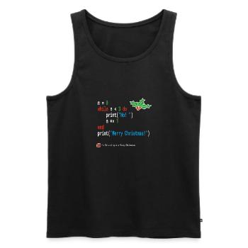 Ho! Ho! Ho! - Merry Christmas - Ruby Geek Design - Men's Premium Organic Tank Top - black - Front - Michal (187cm)
