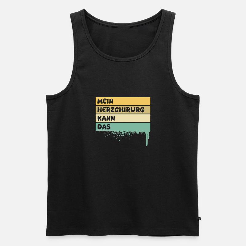 Herzchirurg - Männer Premium Bio Tank Top - Schwarz