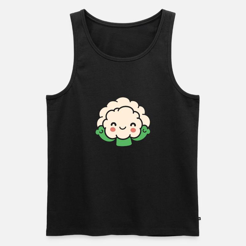 Blumenkohl - Männer Premium Bio Tank Top - Schwarz