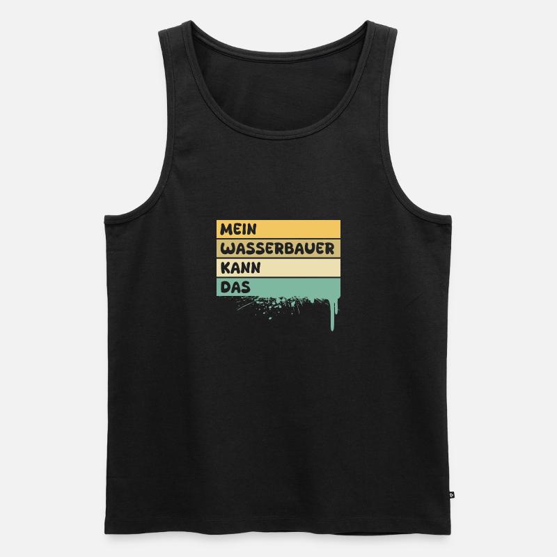 Wasserbauer - Männer Premium Bio Tank Top - Schwarz