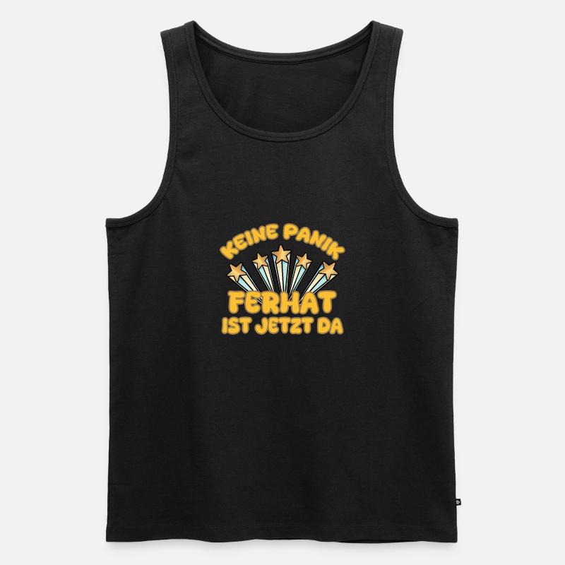 Vorname Ferhat - Männer Premium Bio Tank Top - Schwarz