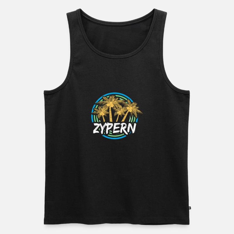 Zypern als Urlaub - Männer Premium Bio Tank Top - Schwarz