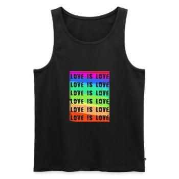 love is love,hearts,colorful,rainbow,love - Men's Premium Organic Tank Top - black - Front - Michal (187cm)