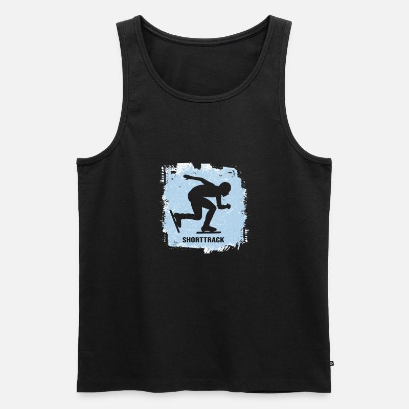 shorttrack eisschnelllauf - Männer Premium Bio Tank Top - Schwarz