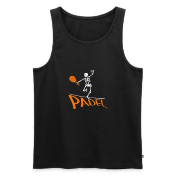Padel Padeltennis Padeltennis-Halloween-Padel - Débardeur bio Premium Homme - noir - Devant - Michal (187cm)