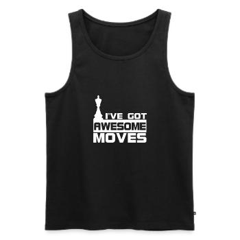 I've Got Awesome Moves Schachbrett Schachspieler - Männer Premium Bio Tank Top - Schwarz - Vorne - Michal (187cm)