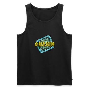Warp Enterprise Stardust Anakin - Débardeur bio Premium Homme - noir - Devant - AI Model Male 178 light (178cm)
