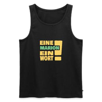 Spruch Vorname Marion - Männer Premium Bio Tank Top - Schwarz - Vorne - Michal (187cm)