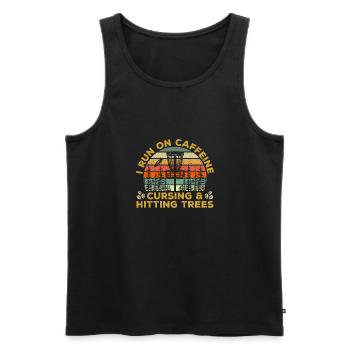 Discgolf Disc Golf Frisbee - Männer Premium Bio Tank Top - Schwarz - Vorne - Michal (187cm)