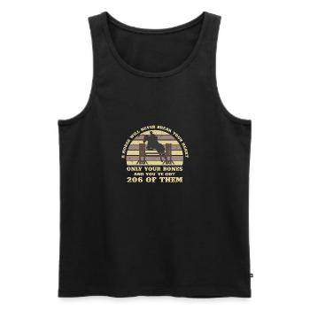Schönes Reiten Pferde Spruch für Reiter - Männer Premium Bio Tank Top - Schwarz - Vorne - AI Model Male 178 light (178cm)