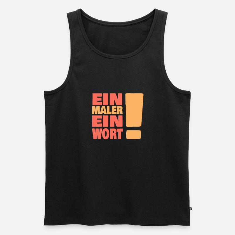 Eine maler ein Wort - Männer Premium Bio Tank Top - Schwarz