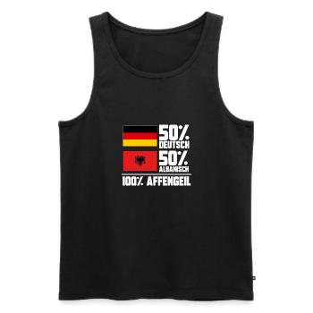 Albanische Flagge Albanischer Adler Shqiponja - Männer Premium Bio Tank Top - Schwarz - Vorne - AI Model Male 178 light (178cm)