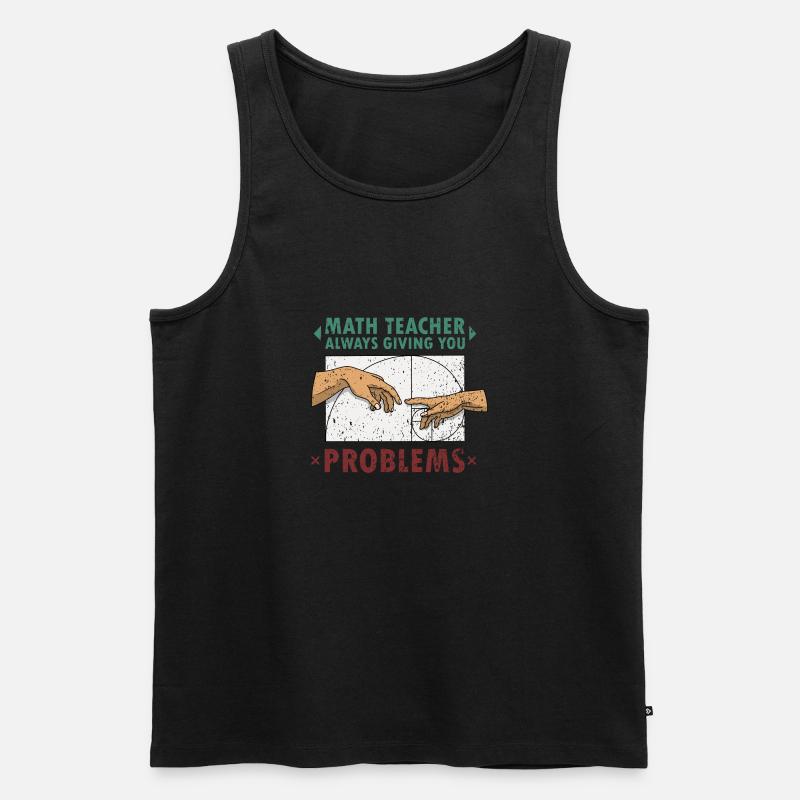 Fibonacci Math Teacher Art Creation - Men's Premium Organic Tank Top - black