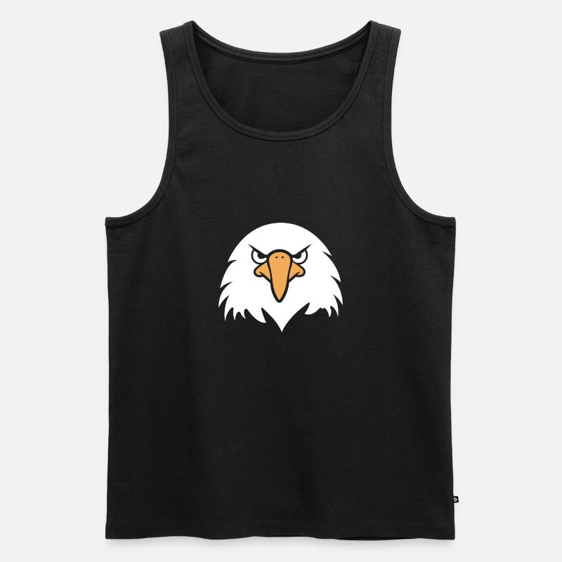 Adler-Vogel - Männer Premium Bio Tank Top - Schwarz