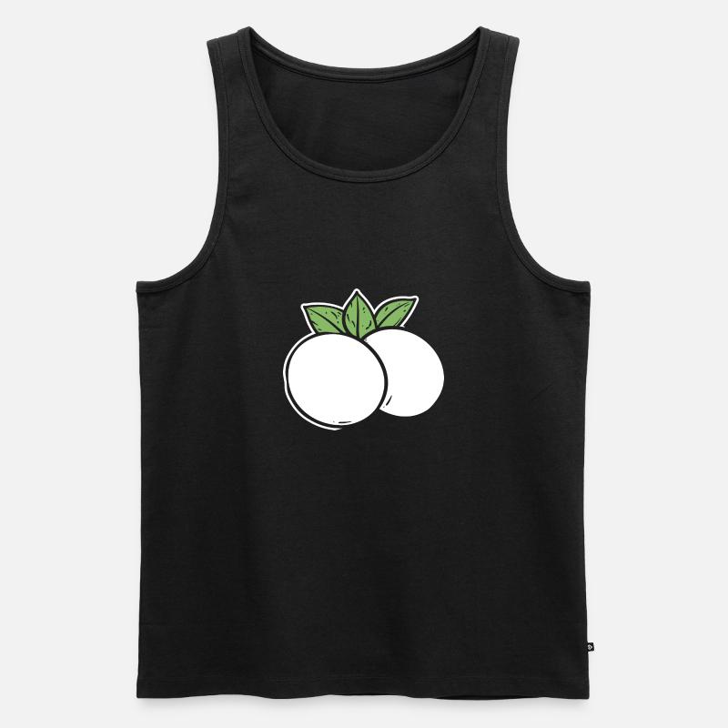 Mozzarella - Männer Premium Bio Tank Top - Schwarz