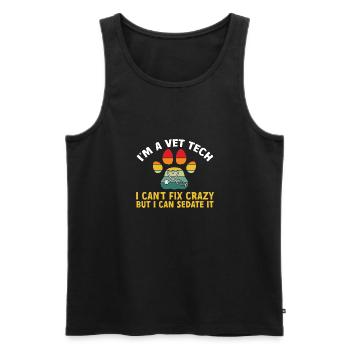 Vet Tech Veterinary Veterinary Technician - Men's Premium Organic Tank Top - black - Front - AI Model Male 178 light (178cm)