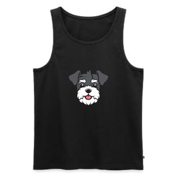 Schnauzer - Männer Premium Bio Tank Top - Schwarz - Vorne - AI Model Male 178 light (178cm)