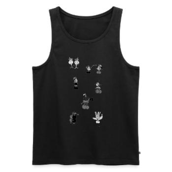 Lustiges Obst und Gemüse - Männer Premium Bio Tank Top - Schwarz - Vorne - AI Model Male 178 light (178cm)