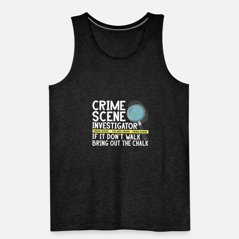 Securing traces - Kripo Polizei Kriminaltechnik Men's Premium Organic Tank Top