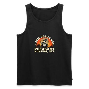 Pheasant hunting Pheasant Bird hunting Bird hunters - Men's Premium Organic Tank Top - black - Front - AI Model Male 178 light (178cm)