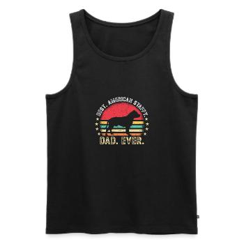 American Staffordshire Bull Terrier Staffy Hund - Männer Premium Bio Tank Top - Schwarz - Vorne - Michal (187cm)