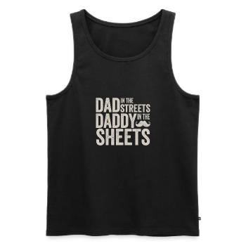 Drôle de papa de fête des pères dans les rues papa dans le - Débardeur bio Premium Homme - noir - Devant - Michal (187cm)