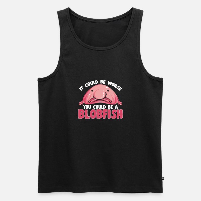 Blobfisch - Männer Premium Bio Tank Top - Schwarz