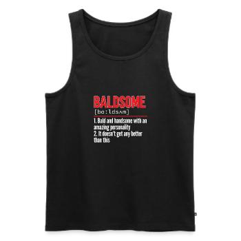 Bald Head Baldness Beard Bald Head - Men's Premium Organic Tank Top - black - Front - Michal (187cm)