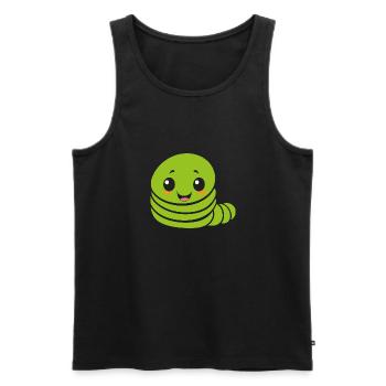 Raupen Insektenliebe Kleine Raupe - Männer Premium Bio Tank Top - Schwarz - Vorne - AI Model Male 178 light (178cm)