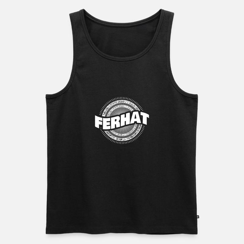 Ferhat - Männer Premium Bio Tank Top - Schwarz