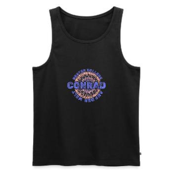Conrad als Vorname - Männer Premium Bio Tank Top - Schwarz - Vorne - AI Model Male 178 light (178cm)